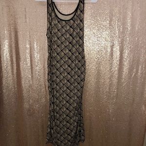 Black/Tan Maternity Dress.